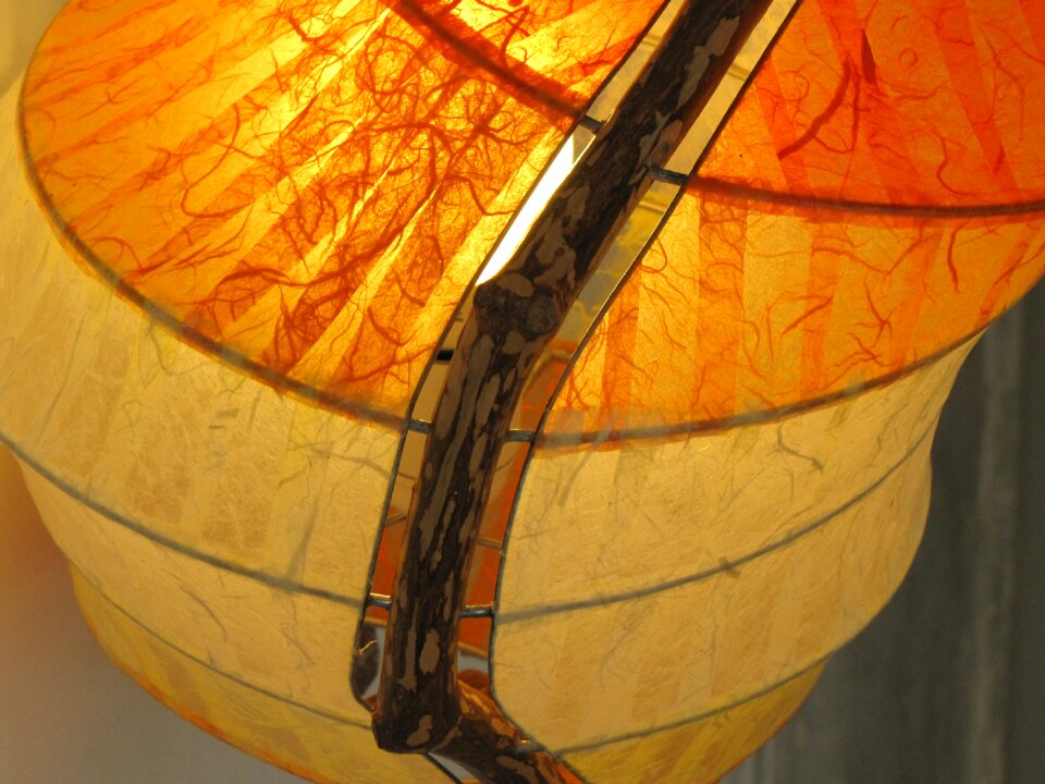 Light art lamp natural materials