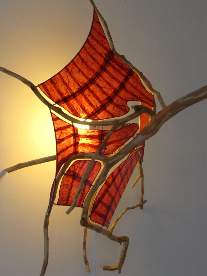 Light art lamp natural materials