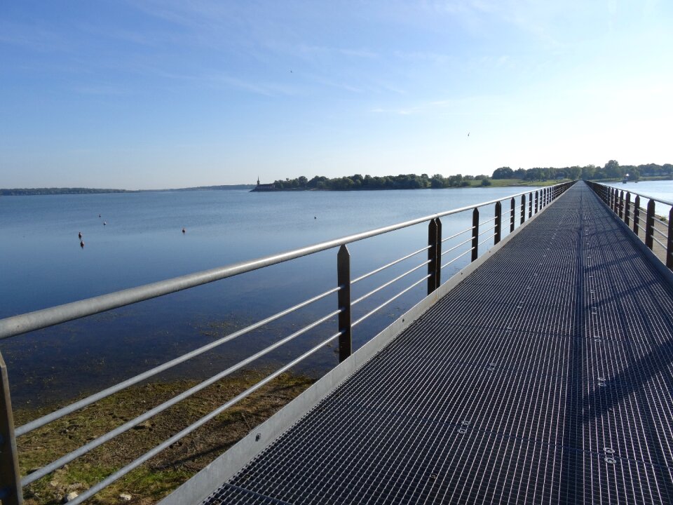 Bridge landscape lake passage