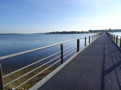 Bridge landscape lake passage photo