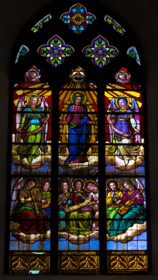 Stained glass colors catholic