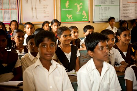 Smile class happy children photo