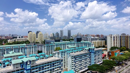 Sky blue housing photo