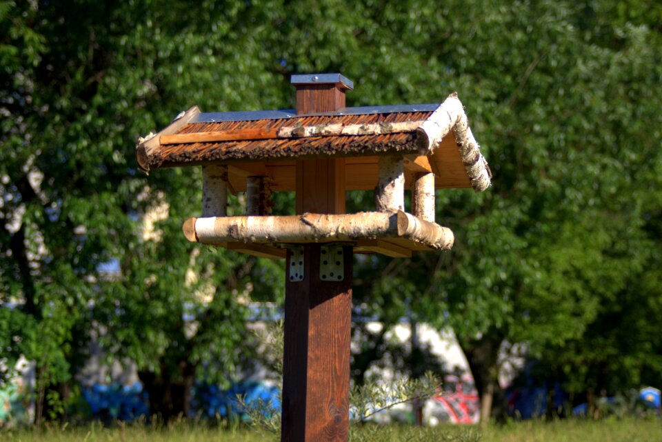 Birds feeding ornament