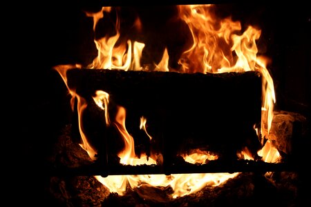 Flame fireplace background