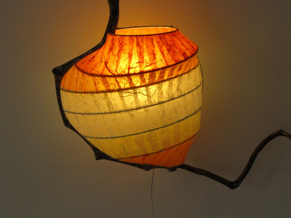 Light art lamp natural materials