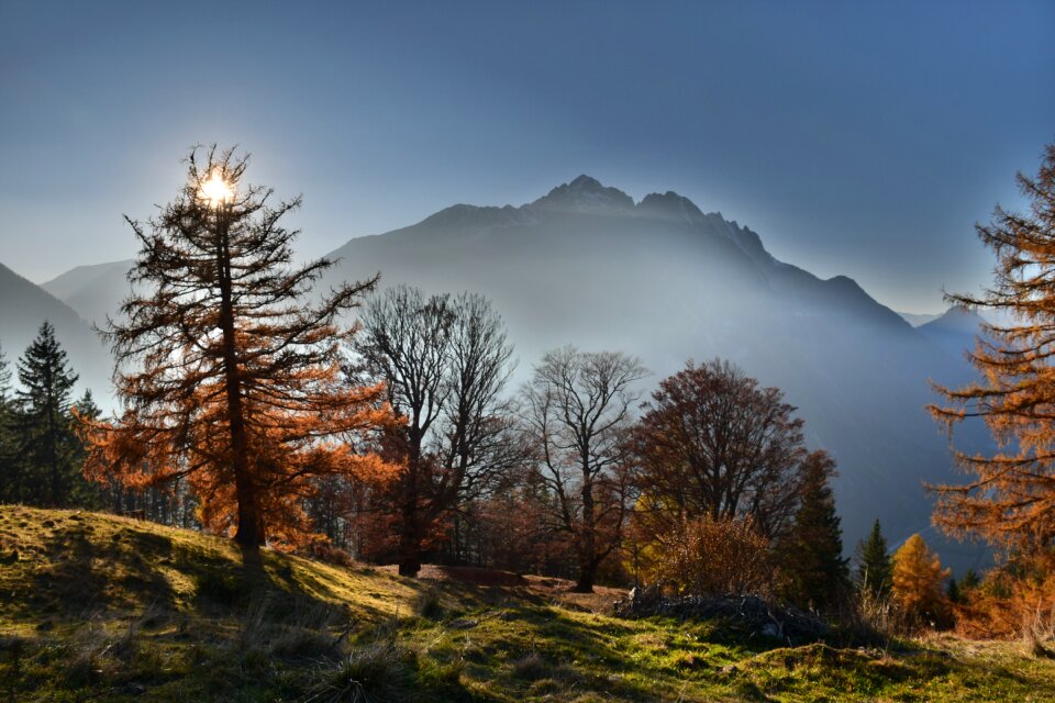 High excellent autumn sunset