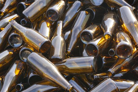 Gas bottle brown glass