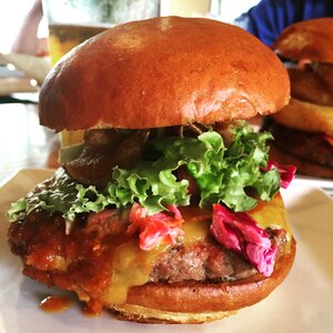 Delicious burger beef