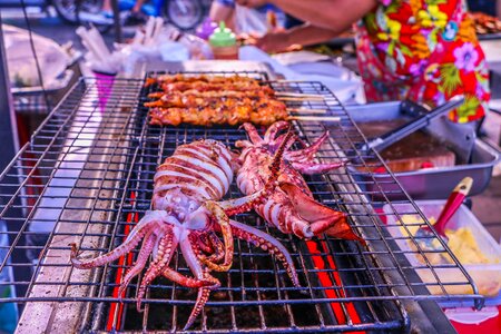 Grill food seafood