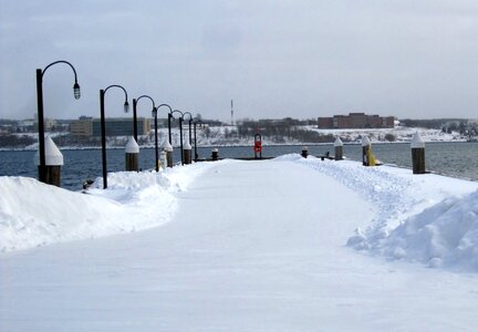 Snow ocean water