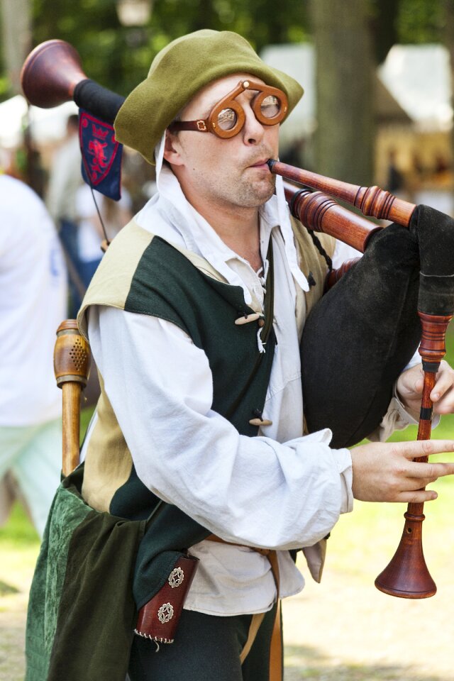 Musician middle age musical instrument