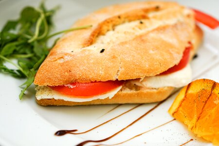 Mozzarella balsamic vinegar orange