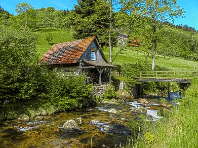 Nature water mill river photo