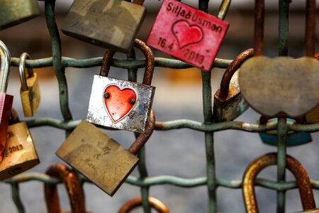 Heart castles love locks