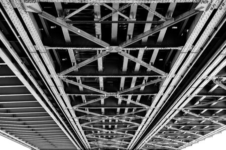 Railway railway bridge steel structure photo