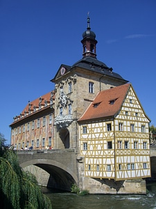 Building fachwerkhaus bridge photo