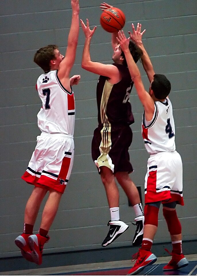 Basketball player teen playing