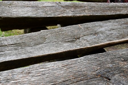 Weathered antique old wood bench photo