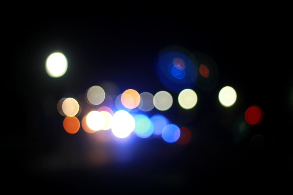 Night black bokeh