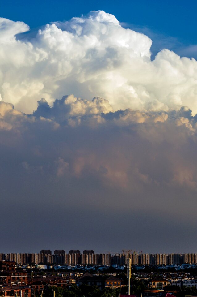 Beijing the urban landscape heavy cloud