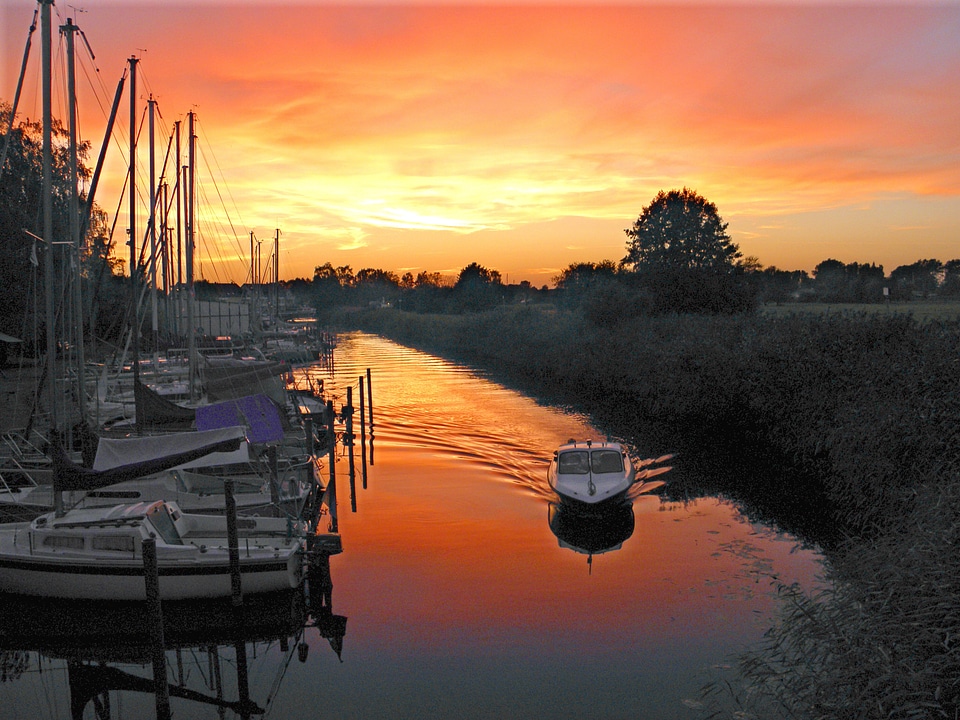 Ueckermünde abendstimmung boat trip