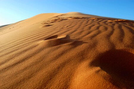 The sand dunes traces steps photo