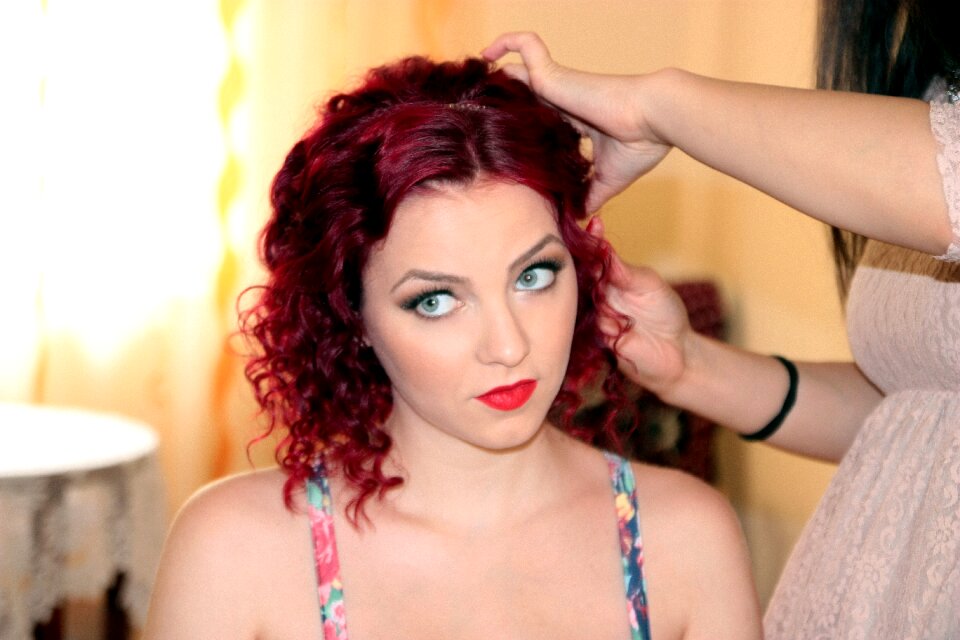 Party beauty red hair