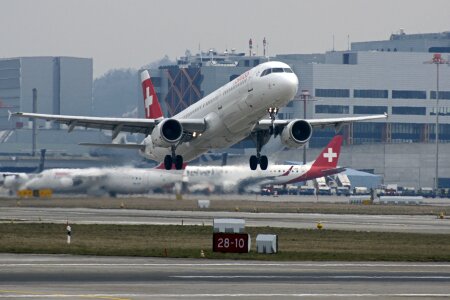 Flying aviation brake photo