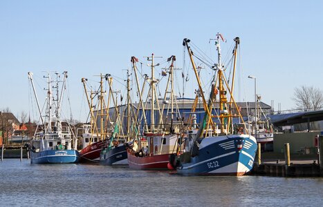 Fishing port husum north sea photo