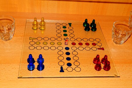Glass game board pastime