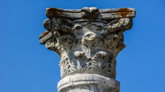 Corinthian column archaeology photo