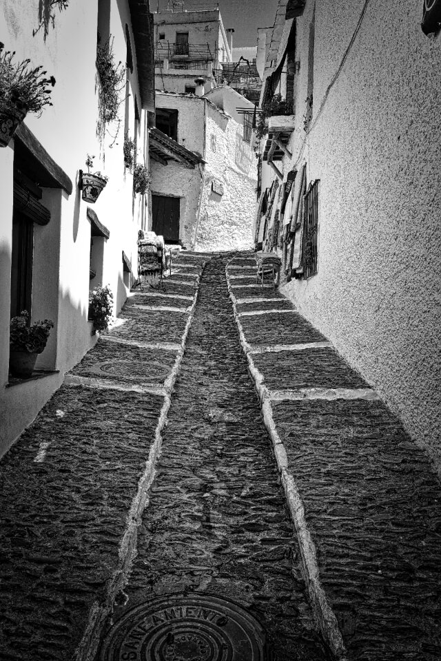 Narrow street paved