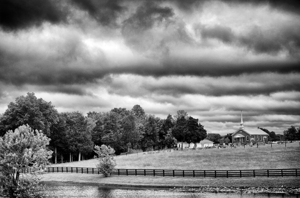 Rural landscape barn photo