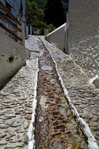 Narrow street paved photo