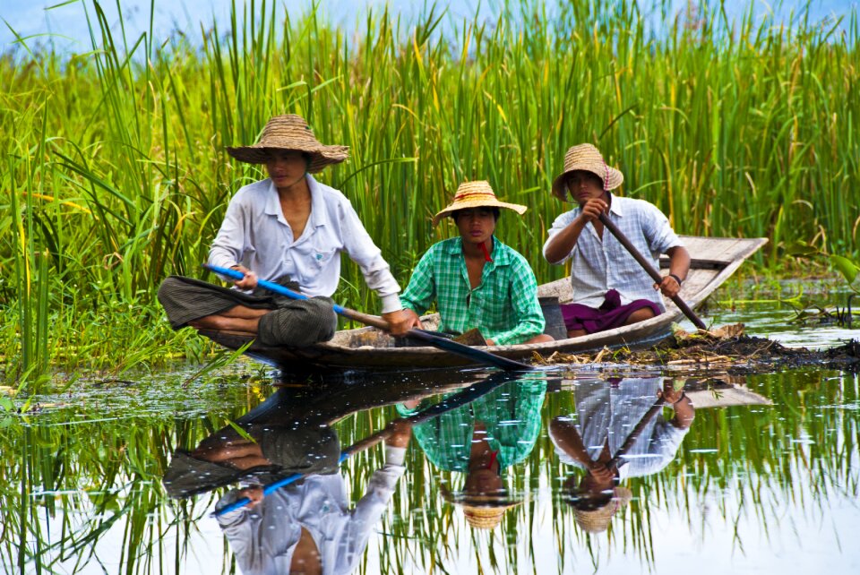 Asia water inle lake