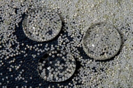 Ceramic balls drop of water water repellent