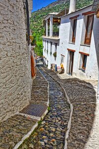 Narrow street paved photo