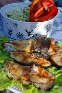Picnic salad grill photo