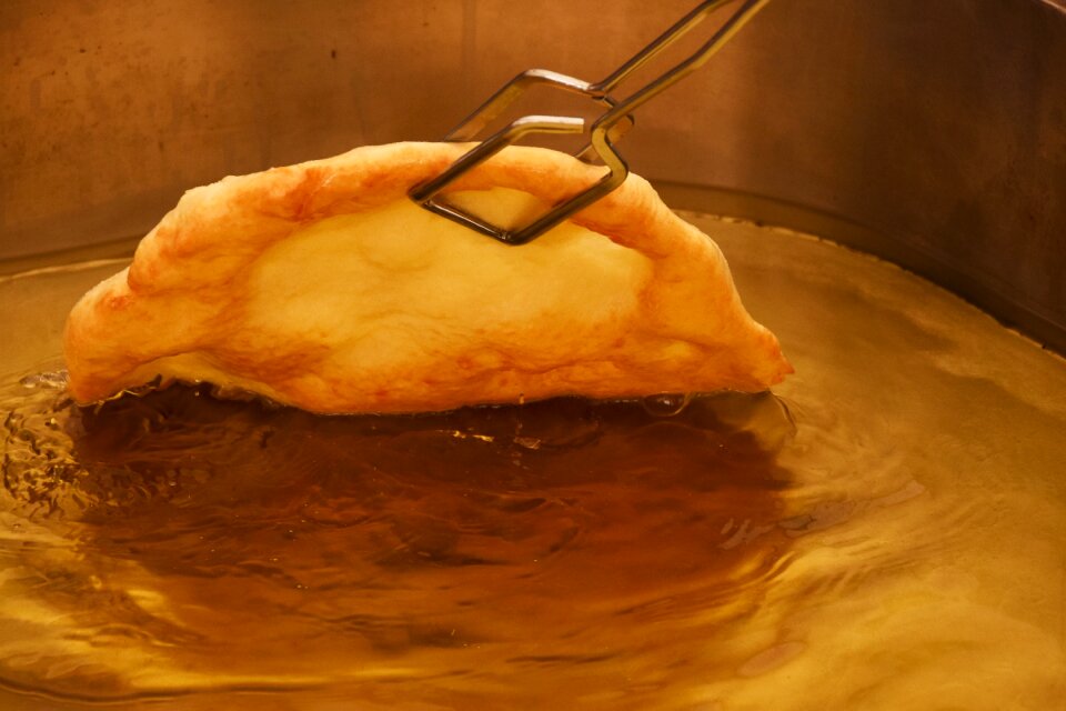 Cook roasted dough