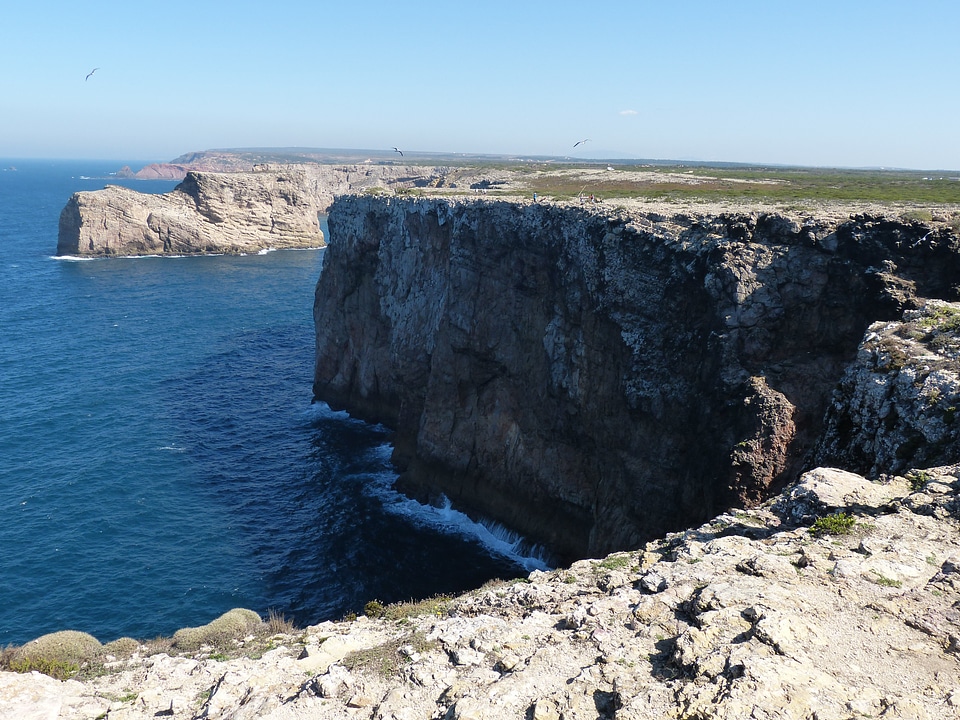 Rock coast water photo