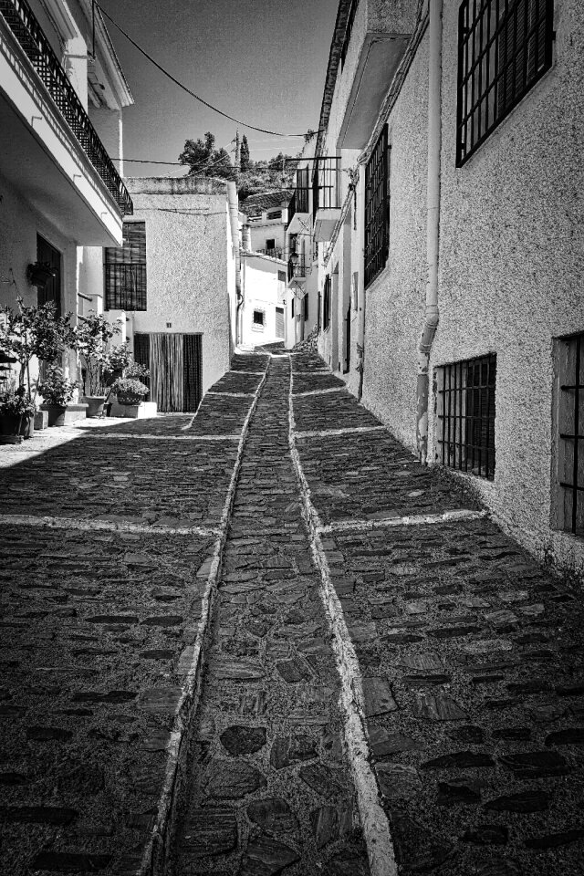 Narrow street paved