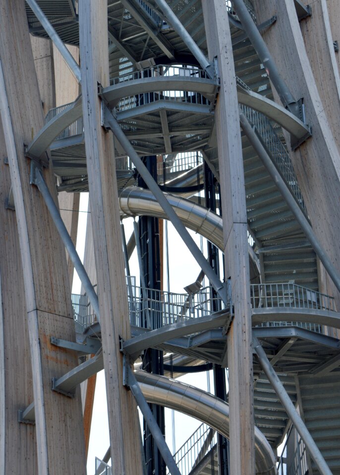 Observation tower wooden tower building