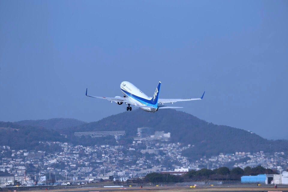Aircraft blue sky boeing 737