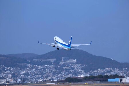 Aircraft blue sky boeing 737