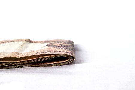 White background finance currency