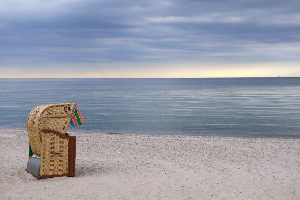 Blue sand sky photo