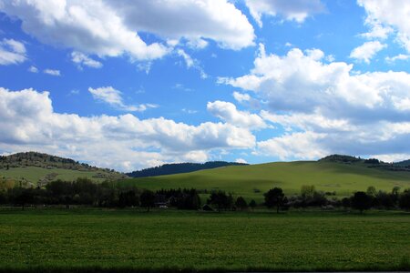 Country cloudy sky green landscape photo