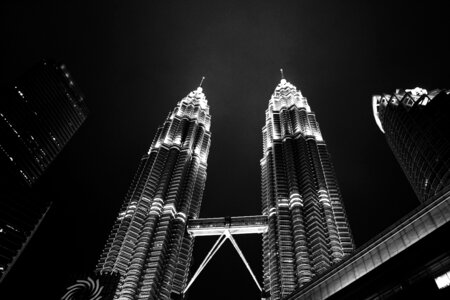 White twin tower