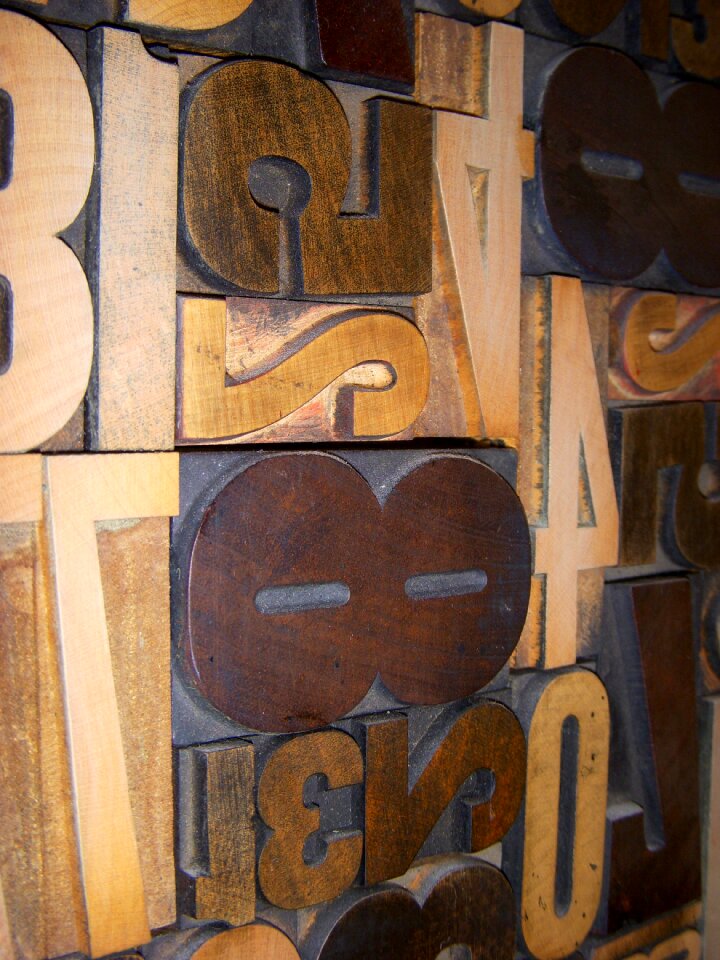 Typography block letter